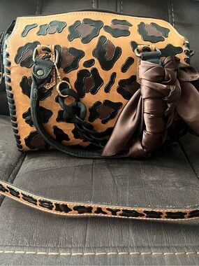 Leopard Print Accent Women’s leather speedy - Brown
